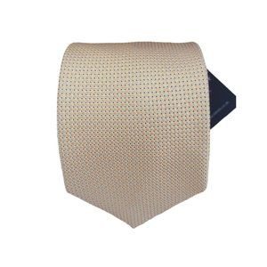 🆕CHARLES TYRWHITT Gold Geometric Silk Tie ENGLAND 60"/ 3.6" EC